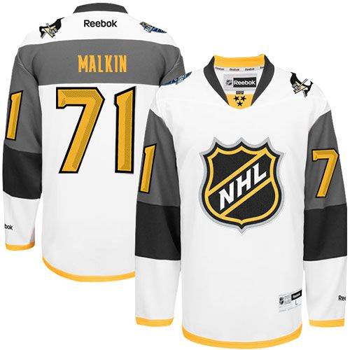 Penguins #71 Evgeni Malkin White 2016 All Star Stitched NHL Jersey - Click Image to Close